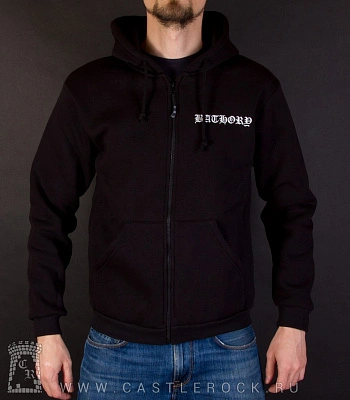 балахон на молнии bathory (козел ч/б)