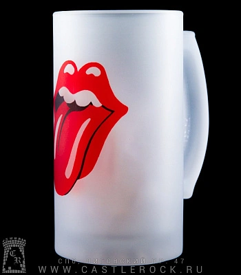 кружка пивная стеклянная rolling stones (лого)