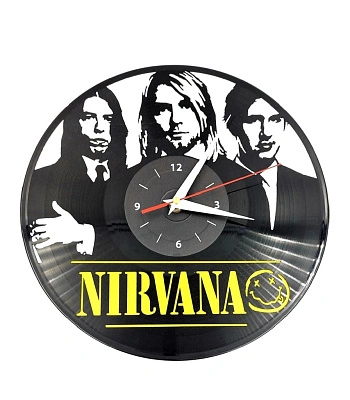 часы настенные винил nirvana