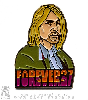 значок цанга nirvana kurt cobain "forever 27"