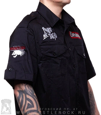 рубашка с коротким рукавом exploited "punks not dead" (вышивка)