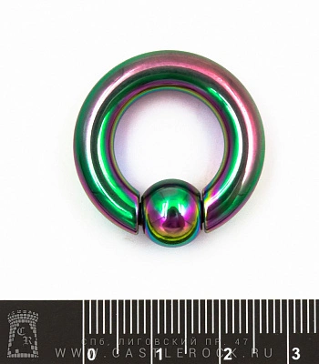 Кольцо BCR Хард Сталь "Бензиновое" 6 х 16 х 10 (с пружинным шариком)