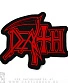 нашивка на спину death (лого красное, вышивка)
