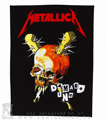нашивка на спину metallica "damage inc."