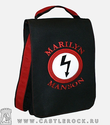 сумка с вышивкой marilyn manson (лого, молния)