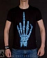футболка кисть скелета "fuck" (светится)