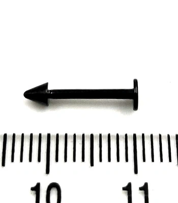 Лабрет Сталь Черный с Шипом 1,2 х 10 х 3