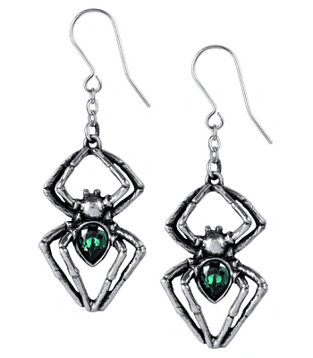 серьги alchemy gothic (алхимия готик) e428 emerald venom