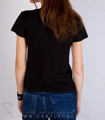 женская футболка beatles (группа, принт большой)