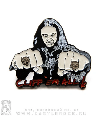 значок цанга metallica cliff burton "cliff 'em all"
