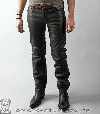 штаны кожаные "alberto" классические
