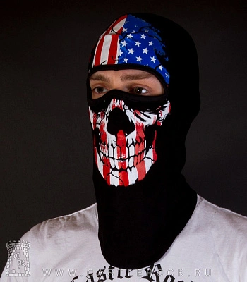 шапка балаклава череп флаг сша