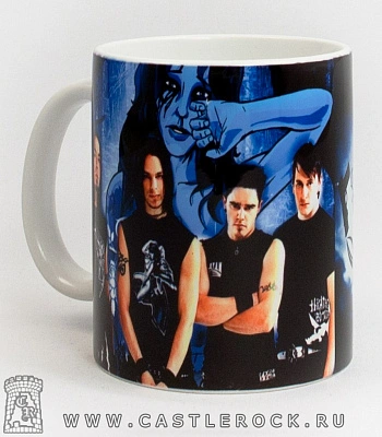 кружка bullet for my valentine (группа на фоне девушки)
