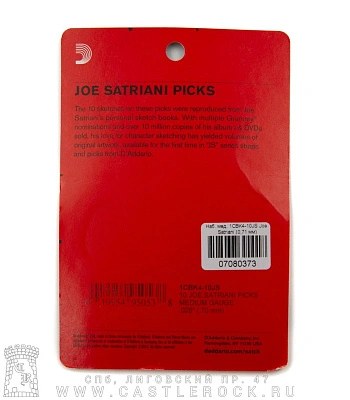 набор медиаторов joe satriani (черный, 10 шт., 0,71 мм) 1cbk4-10js