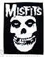 нашивка на спину misfits (лого, надпись, ч/б)