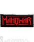 нашивка manowar (лого красное, вышивка)