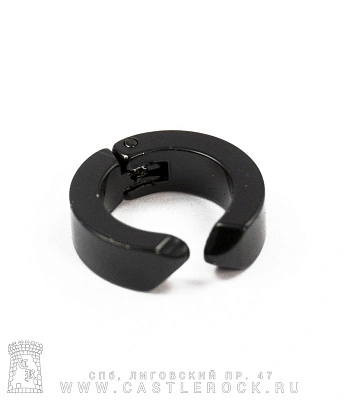 клипса шарнирная (сечение прямоугольное, черная)