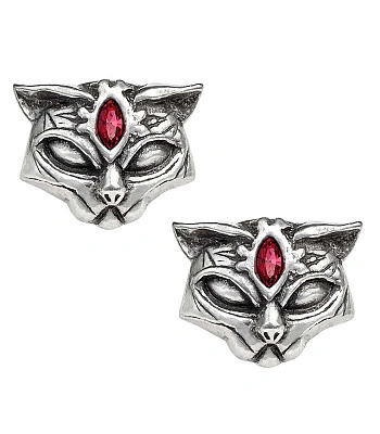 серьги alchemy gothic (алхимия готик) e406 sacred cat