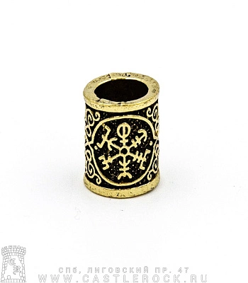 украшение для волос и бороды вегвизир компас викингов (6 лучей, бронза)