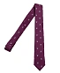 галстук черепа и кости мелкие (фиолетовый, узкий)