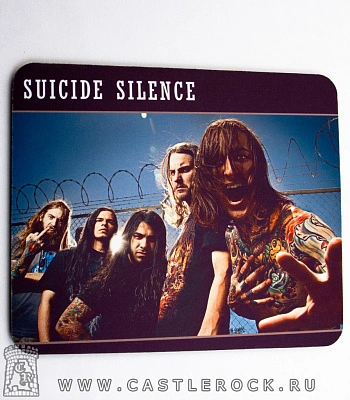 коврик для мыши suicide silence (группа, синий фон, колючая проволока)