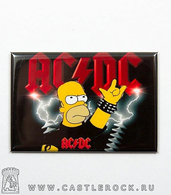 магнит прямоугольный ac/dc гомер симпсон