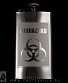 фляга стальная с гравировкой biohazard 6 oz