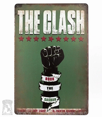 табличка clash "rock the casbah"