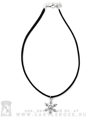 чокер снежинка (текстиль)