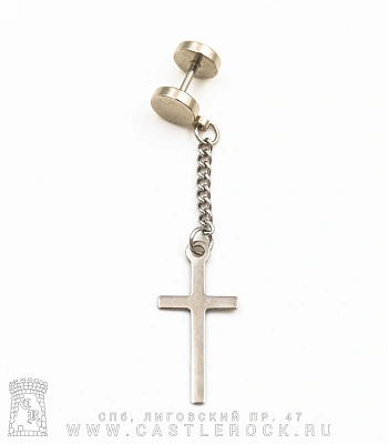 Обманка Плага Сталь с Подвеской Крест (цепочка) 1,2 х 6 х 7/7