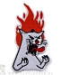 нашивка кот в огне (вышивка)