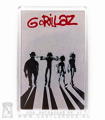 магнит прямоугольный gorillaz