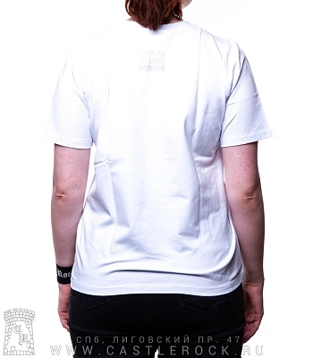 женская футболка сальвадор дали (белая, прямая, светится)