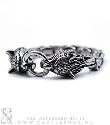 браслет стальной волк (цепь бисмарк, кольцо)