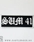 нашивка sum 41 (надпись белая)