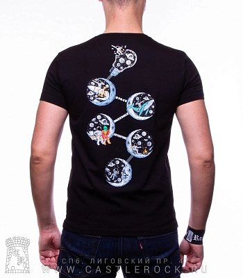 футболка космос "space adventures incredible" (светится)