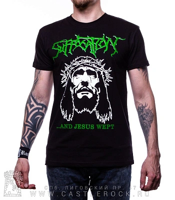 футболка suffocation "...and jesus wept"