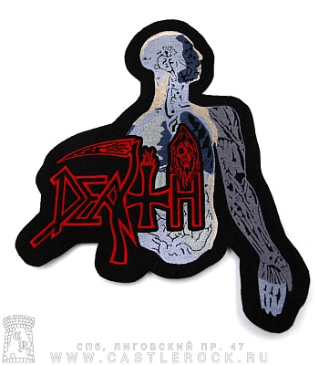 нашивка на спину death "human" (вышивка)