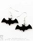 серьги летучая мышь (черные)