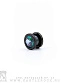 Плаг Сталь Черный с Камнем (перламутровым) 10 мм