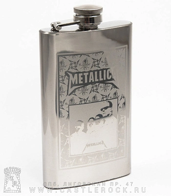 фляга стальная с гравировкой metallica 10 oz
