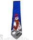 галстук снеговик (синий)