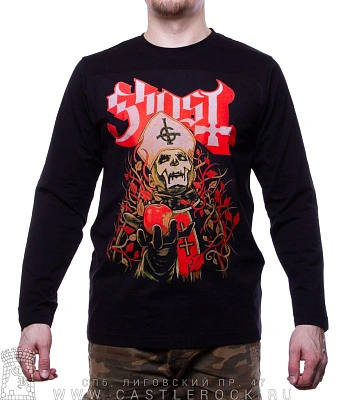 футболка ghost papa emeritus (с яблоком) д/р