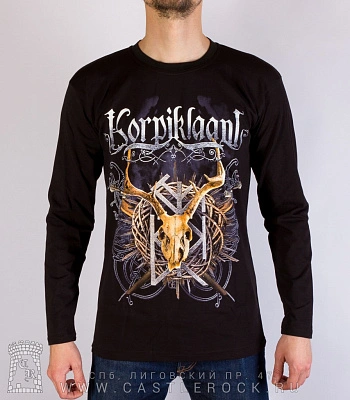 футболка korpiklaani (череп оленя) д/р