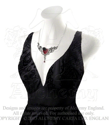 подвес alchemy gothic (алхимия готик) p721 the blood rose heart