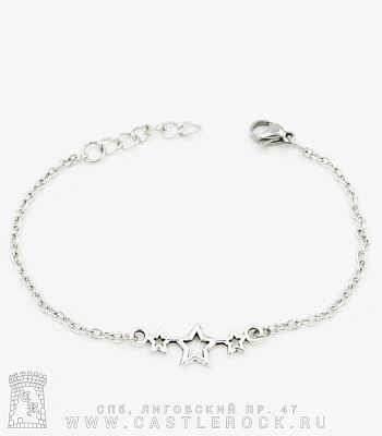браслет на цепочке звезды