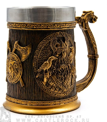 кружка бог один и бог тор (бронзовая)
