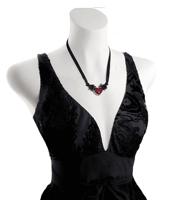 подвес alchemy gothic (алхимия готик) p746 blood heart rose