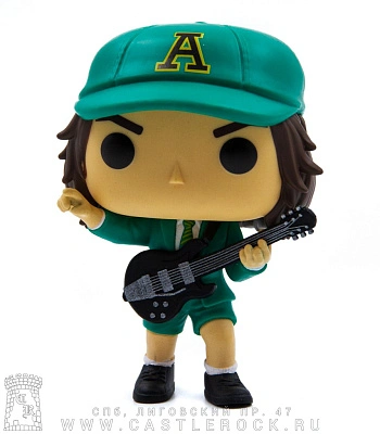 статуэтка ac/dc angus young (в зеленом, funko pop!)