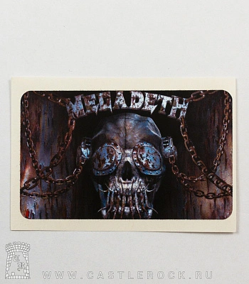 наклейка megadeth (лого в цепях)